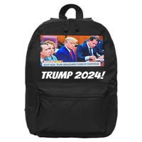 Trump 2024 Arraignment Inside Courthouse 16 in Basic Backpack