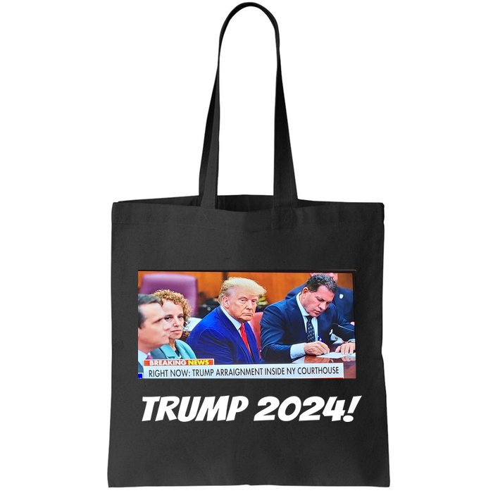 Trump 2024 Arraignment Inside Courthouse Bag