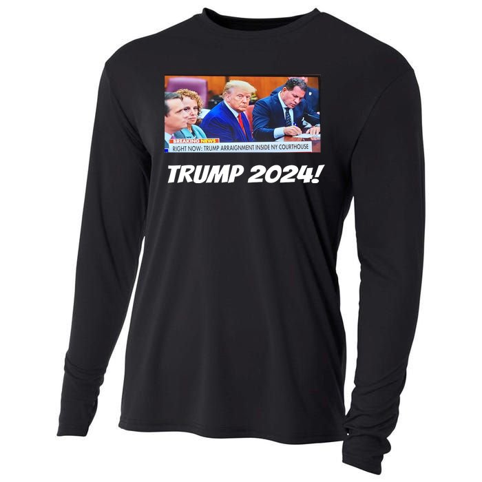 Trump 2024 Arraignment Inside Courthouse Cooling Performance Long Sleeve Crew