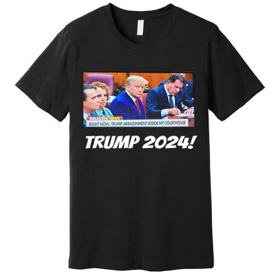 Trump 2024 Arraignment Inside Courthouse Premium T-Shirt