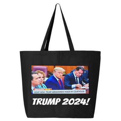 Trump 2024 Arraignment Inside Courthouse 25L Jumbo Tote