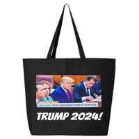 Trump 2024 Arraignment Inside Courthouse 25L Jumbo Tote