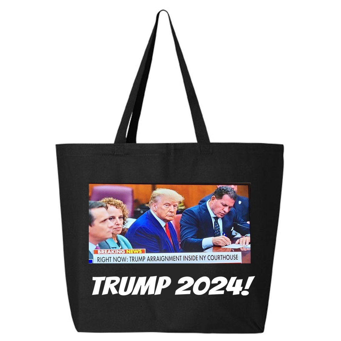Trump 2024 Arraignment Inside Courthouse 25L Jumbo Tote