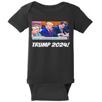 Trump 2024 Arraignment Inside Courthouse Baby Bodysuit