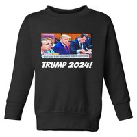 Trump 2024 Arraignment Inside Courthouse Toddler Sweatshirt