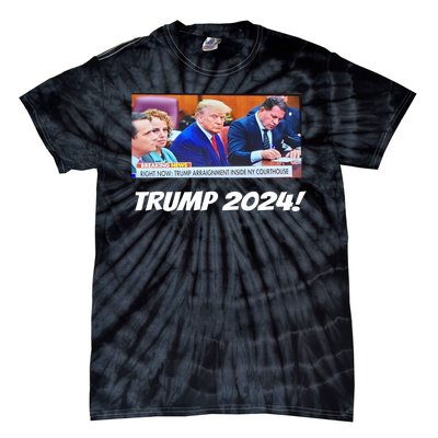 Trump 2024 Arraignment Inside Courthouse Tie-Dye T-Shirt