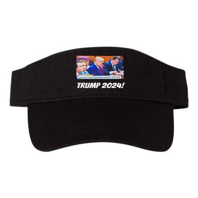 Trump 2024 Arraignment Inside Courthouse Valucap Bio-Washed Visor