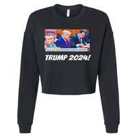 Trump 2024 Arraignment Inside Courthouse Cropped Pullover Crew