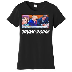 Trump 2024 Arraignment Inside Courthouse Women's T-Shirt