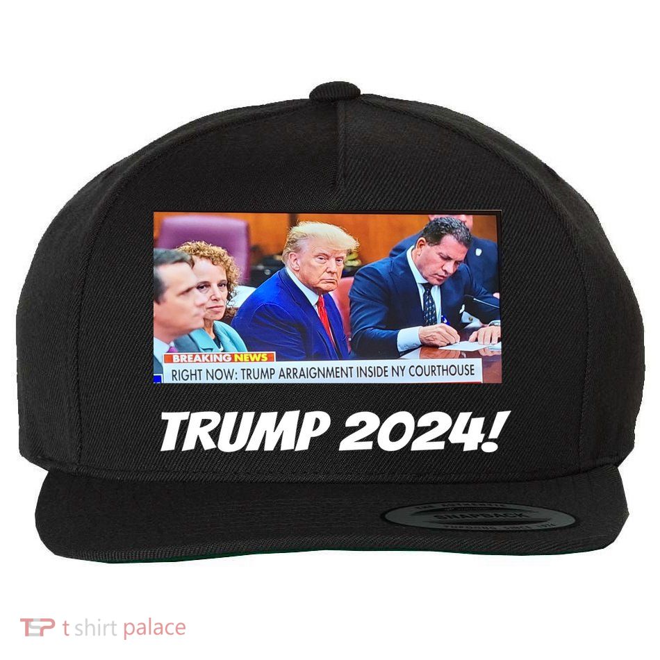 Trump 2024 Arraignment Inside Courthouse Wool Snapback Cap