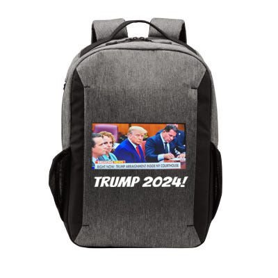 Trump 2024 Arraignment Inside Courthouse Vector Backpack