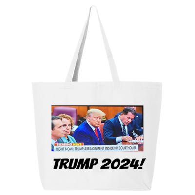 Trump 2024 Arraignment Inside Courthouse 25L Jumbo Tote