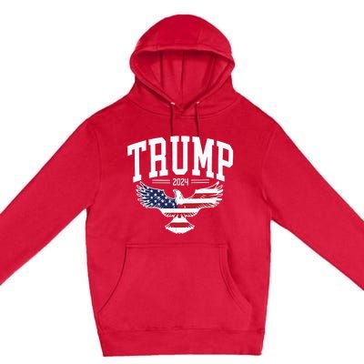 Trump 2024 American Flag Pro Trump Premium Pullover Hoodie