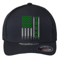 Trump 2020 American Flag Vintage St. PatrickS Day Irish Flexfit Unipanel Trucker Cap