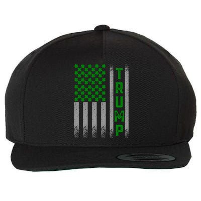 Trump 2020 American Flag Vintage St. PatrickS Day Irish Wool Snapback Cap