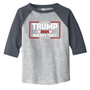 Trump 2024 America First Maga Keep America Great Democracy Toddler Fine Jersey T-Shirt