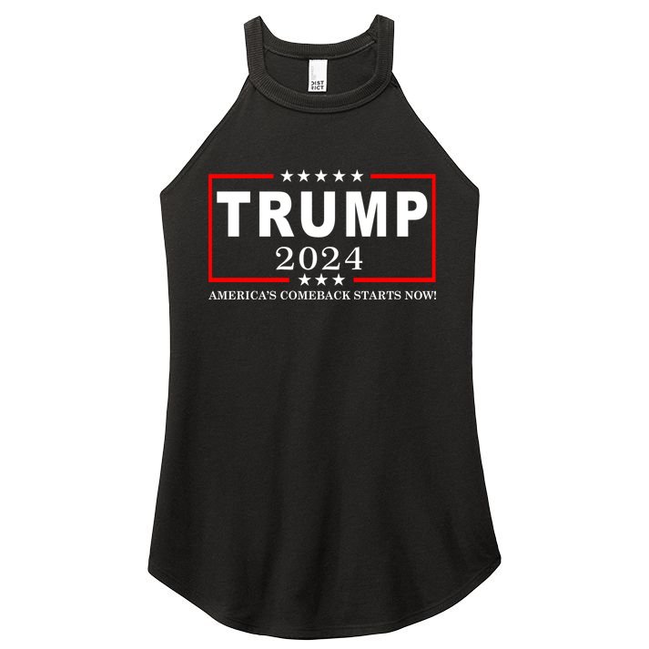 Trump 2024 America's Comeback Starts Right Now! Women's Perfect Tri Rocker Tank