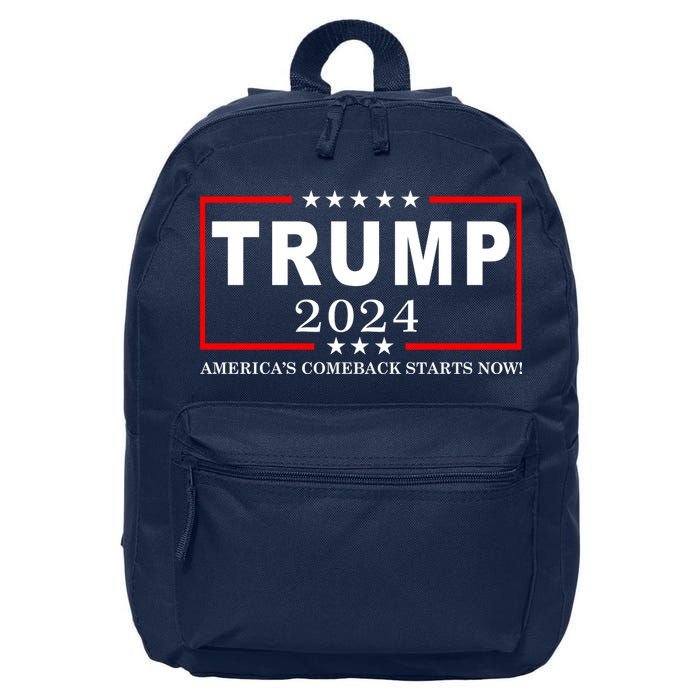 Trump 2024 America's Comeback Starts Right Now! 16 in Basic Backpack