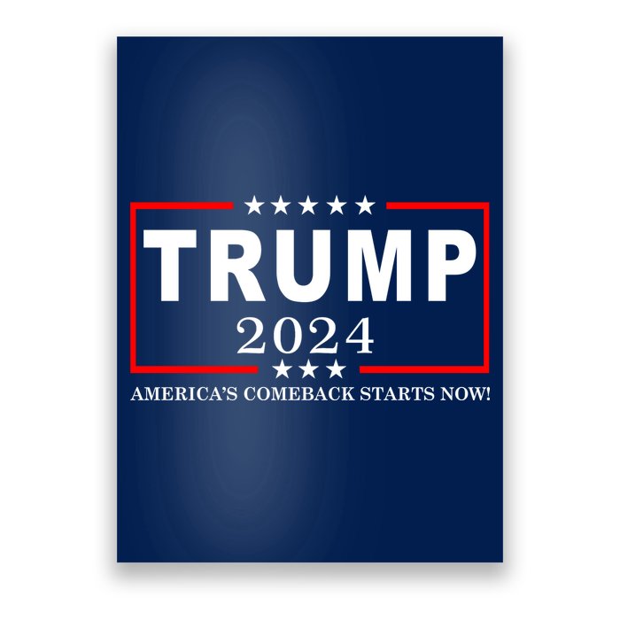 Trump 2024 America's Comeback Starts Right Now! Poster