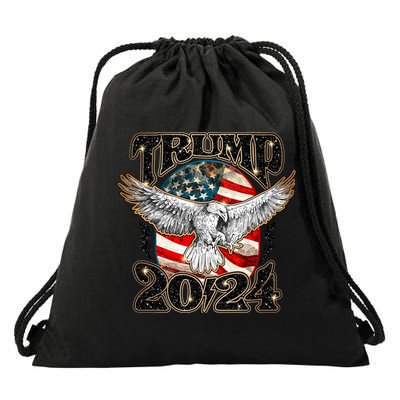 Donald Trump 2024 American Eagle Drawstring Bag