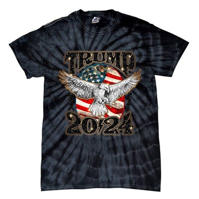 Donald Trump 2024 American Eagle Tie-Dye T-Shirt