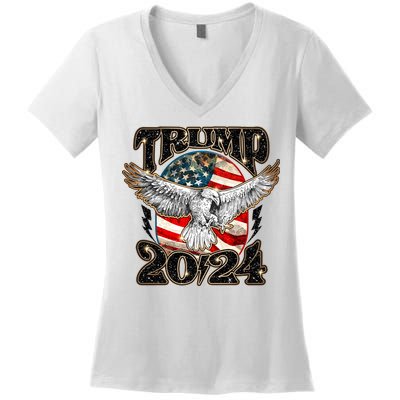Donald Trump 2024 American Eagle Women's V-Neck T-Shirt