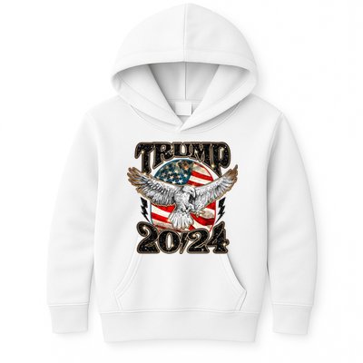 Donald Trump 2024 American Eagle Kids Hoodie