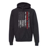 Trump 2024 American Flag Vintage Premium Hoodie