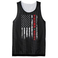 Trump 2024 American Flag Vintage Mesh Reversible Basketball Jersey Tank