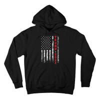 Trump 2024 American Flag Vintage Tall Hoodie