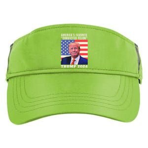 Trump 2024 AmericaS Favorite Convicted Felon American Flag Adult Drive Performance Visor