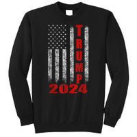 Trump 2024 American Flag Design Sweatshirt