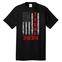 Trump 2024 American Flag Design Tall T-Shirt