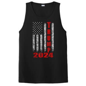 Trump 2024 American Flag Design PosiCharge Competitor Tank