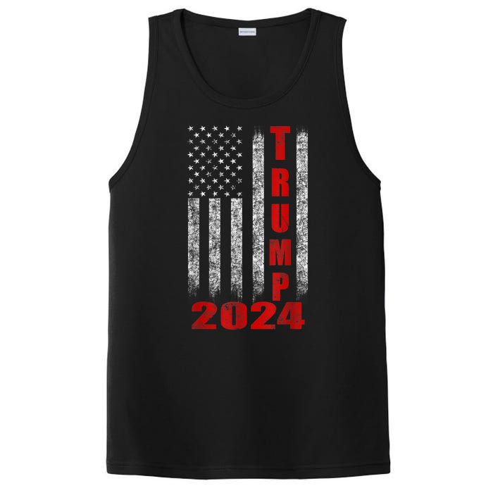 Trump 2024 American Flag Design PosiCharge Competitor Tank