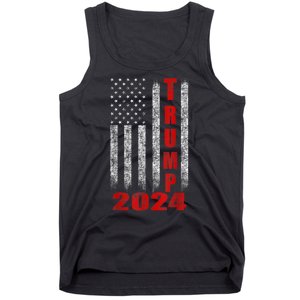 Trump 2024 American Flag Design Tank Top