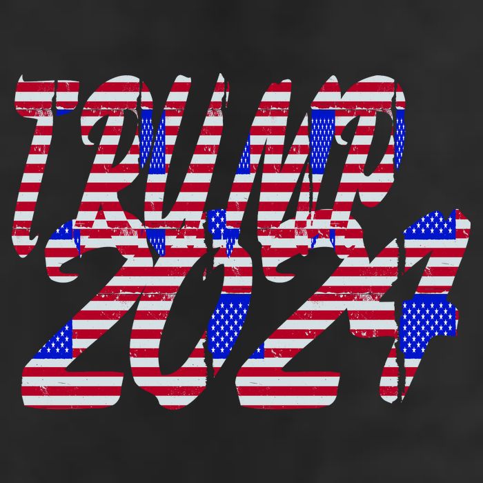 Trump 2024 American Grunge Style 7 Panel Mesh Trucker Snapback Hat
