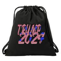 Trump 2024 American Grunge Style Drawstring Bag