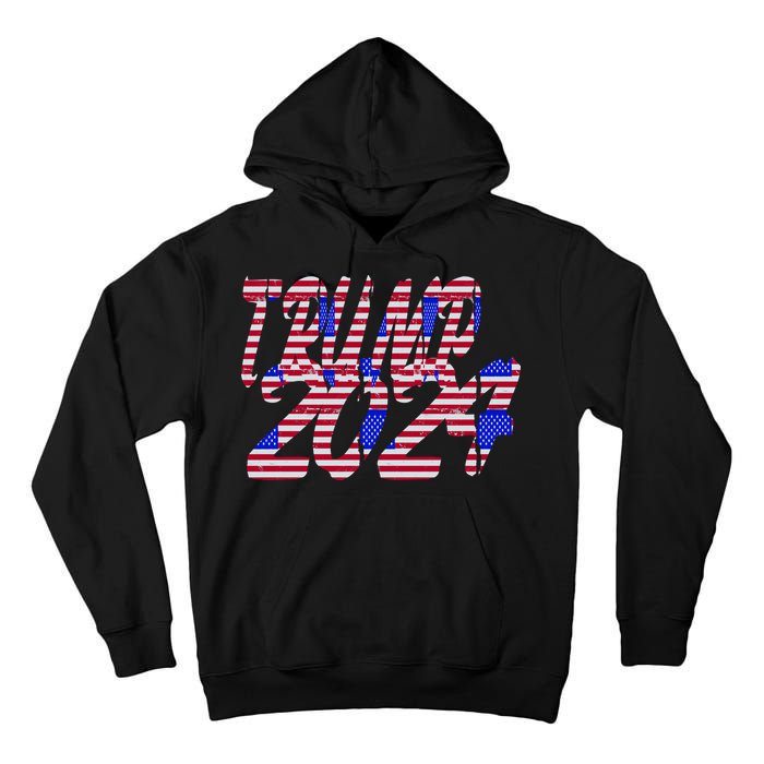 Trump 2024 American Grunge Style Tall Hoodie