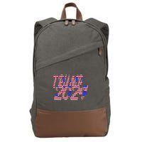 Trump 2024 American Grunge Style Cotton Canvas Backpack
