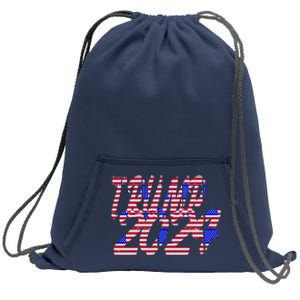 Trump 2024 American Grunge Style Sweatshirt Cinch Pack Bag