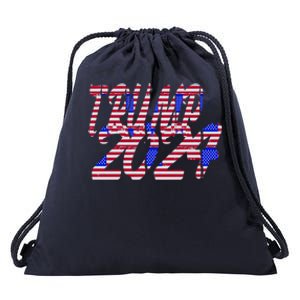 Trump 2024 American Grunge Style Drawstring Bag