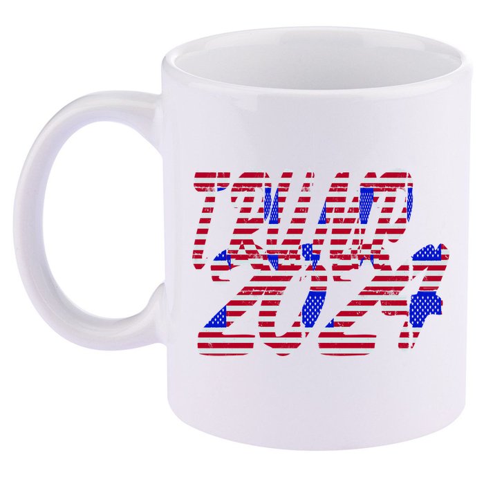 Trump 2024 American Grunge Style 11oz C Handle Ceramic Mug