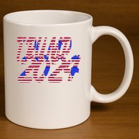 Trump 2024 American Grunge Style 11oz C Handle Ceramic Mug