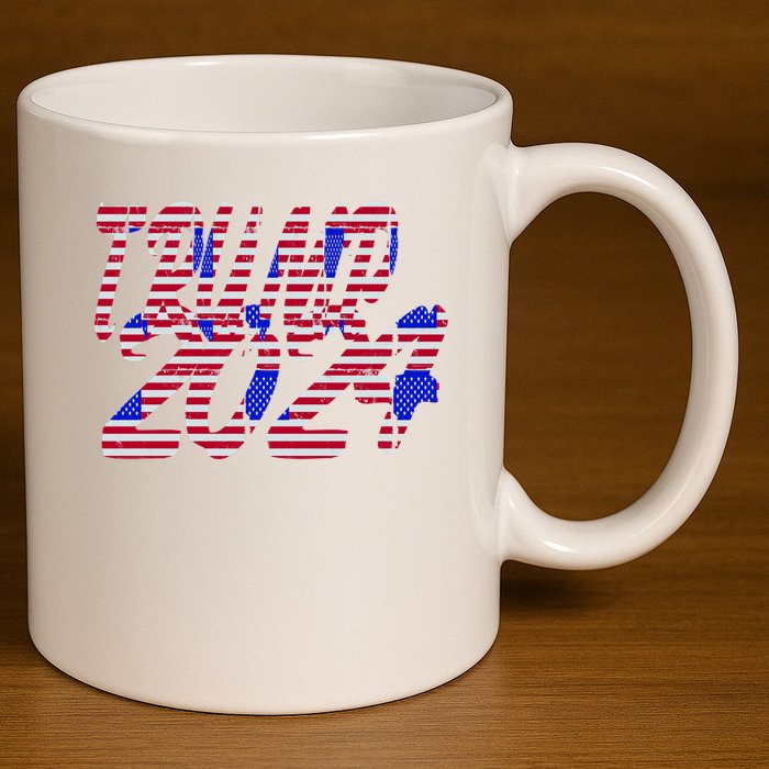 Trump 2024 American Grunge Style 11oz C Handle Ceramic Mug