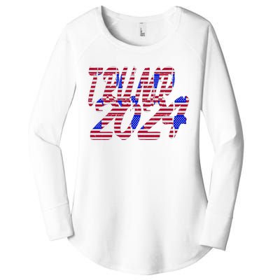 Trump 2024 American Grunge Style Women's Perfect Tri Tunic Long Sleeve Shirt