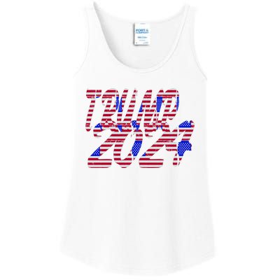 Trump 2024 American Grunge Style Ladies Essential Tank