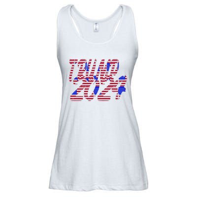 Trump 2024 American Grunge Style Ladies Essential Flowy Tank