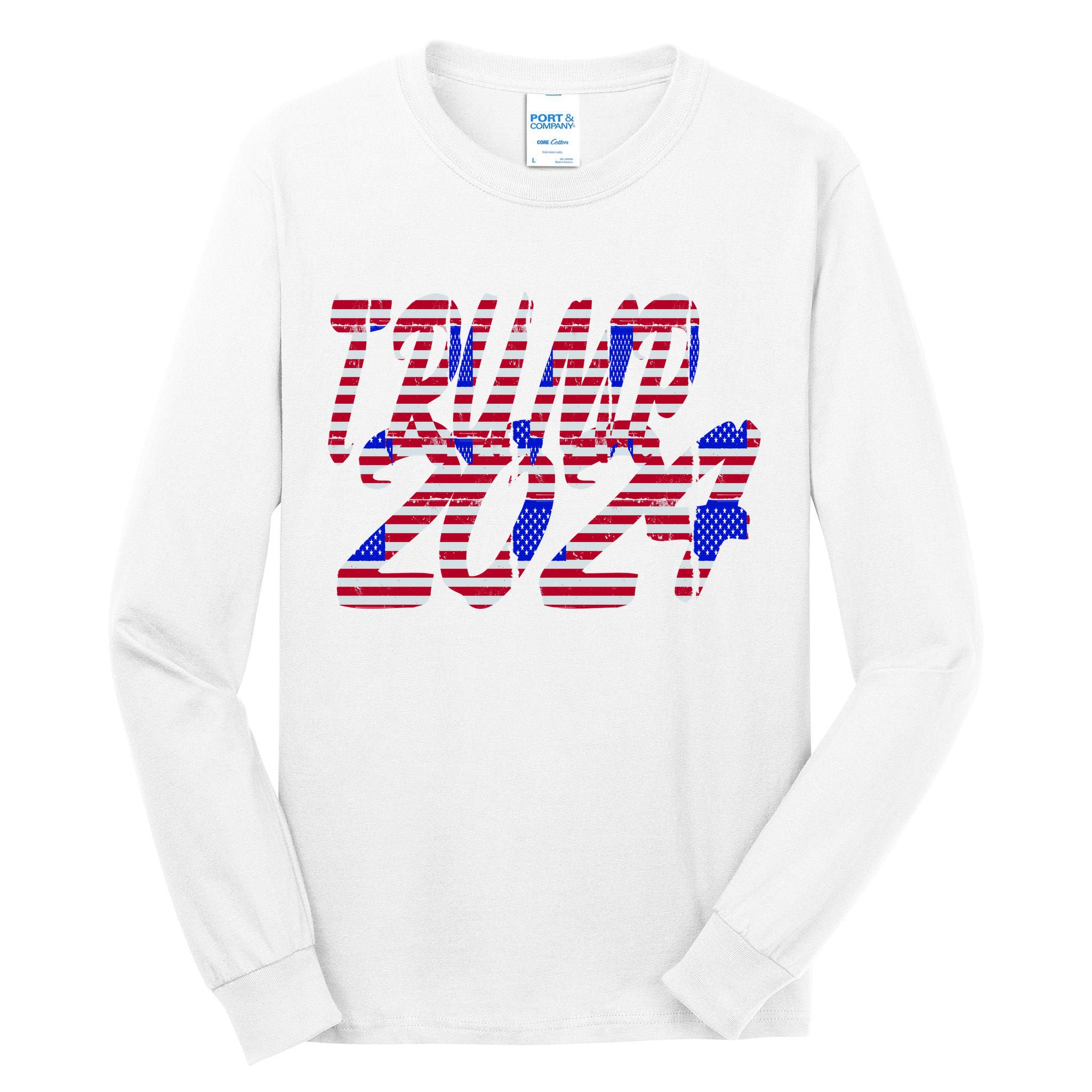 Trump 2024 American Grunge Style Tall Long Sleeve T-Shirt