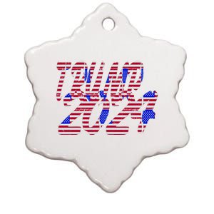 Trump 2024 American Grunge Style Ceramic Star Ornament